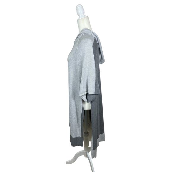 Lululemon Opened Up Poncho Cashlu Fabric Heathered Core Ultra Light Gray Sz M/L - Picture 8 of 16